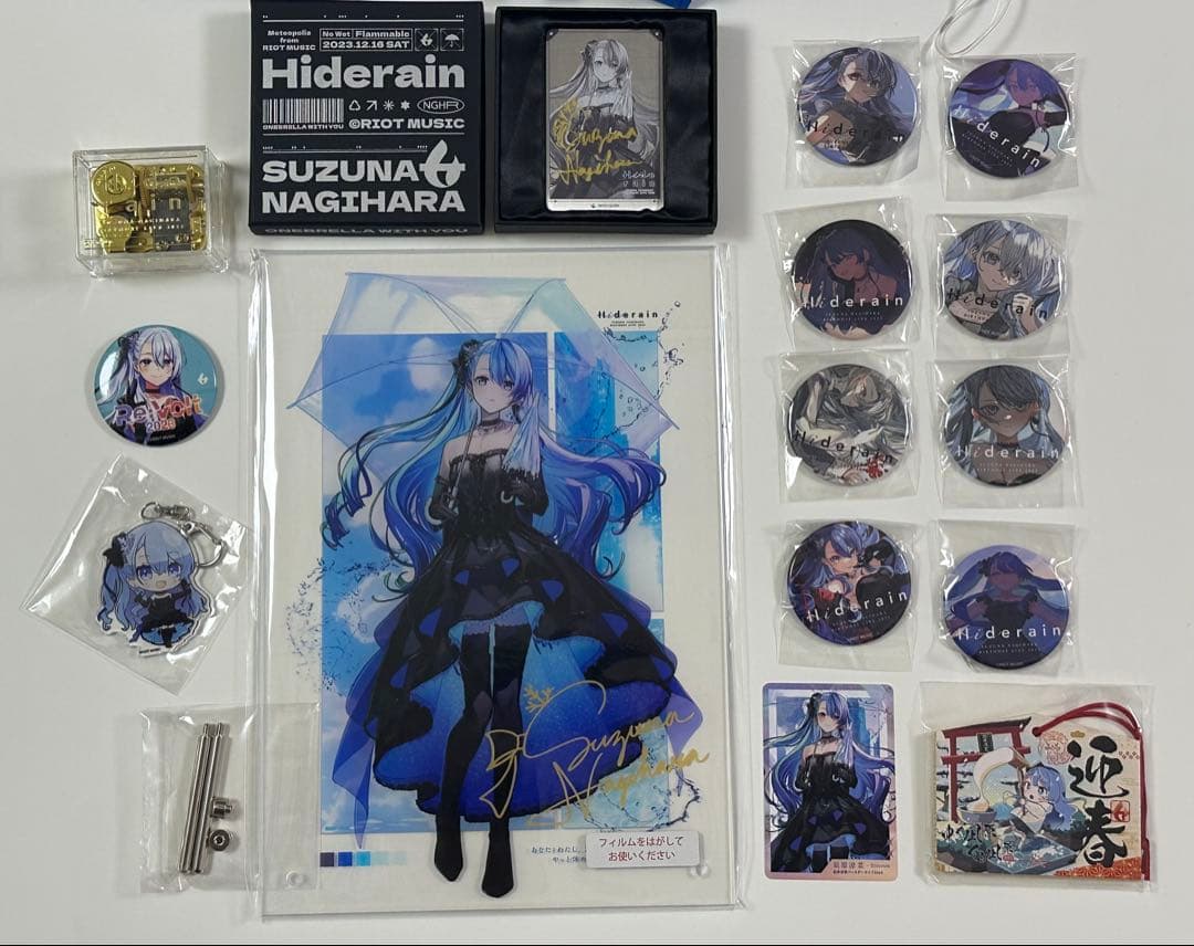 【直筆サイン メタルカード・傘】凪原涼菜Hiderain チケット特典グッズ