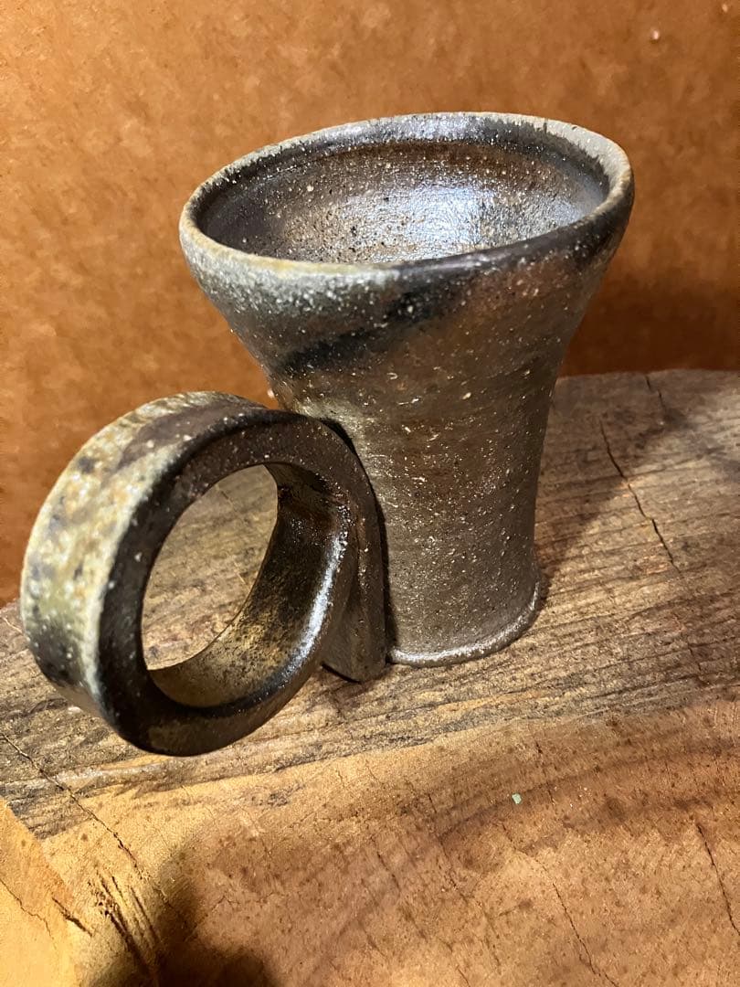 越前　穴窯　焼き締め　フリーカップ
