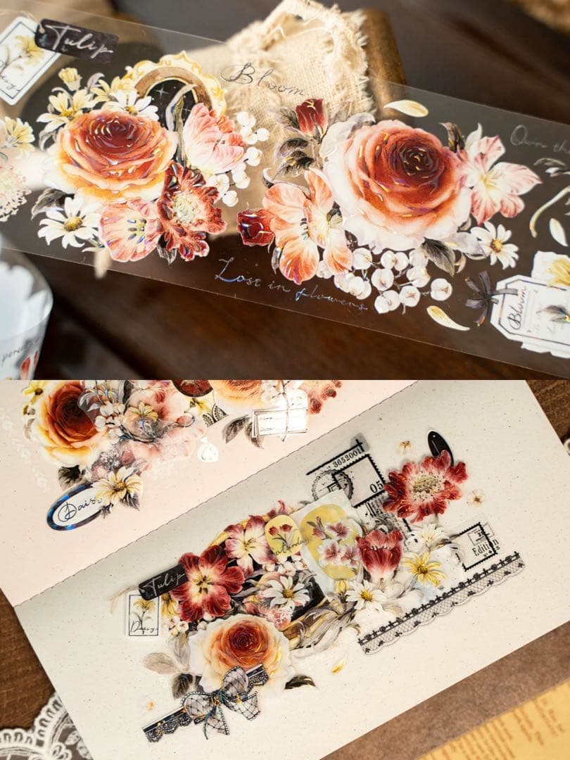 Hoshi奶芙《春野薄雾》海外マスキングテープ　マステ 【2670】