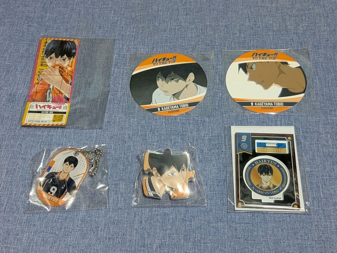 ハイキュー！！影山飛雄ぬいぐるみ·缶バッチやらトビオちゃんセット