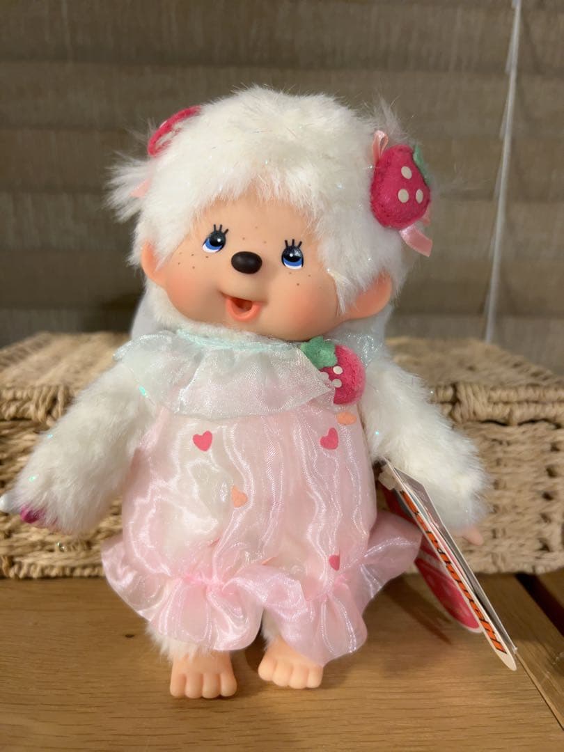 【新品】Monchhichi モンチッチ ストロベリー&ハート ぬいぐるみ