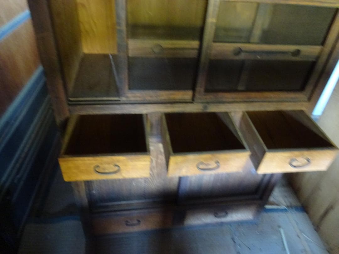 mold★最終値 水屋　食器棚　アンティーク　古民家蔵出し　箪笥　古い家具