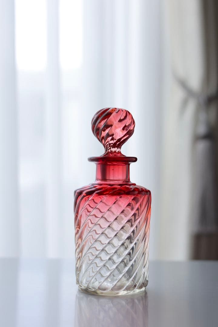 レア　オールド バカラ　バンブー　香水瓶　高さ19cm