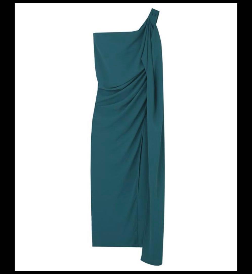 JENNE ドレープワンショルダーワンピース ドレス Sサイズ