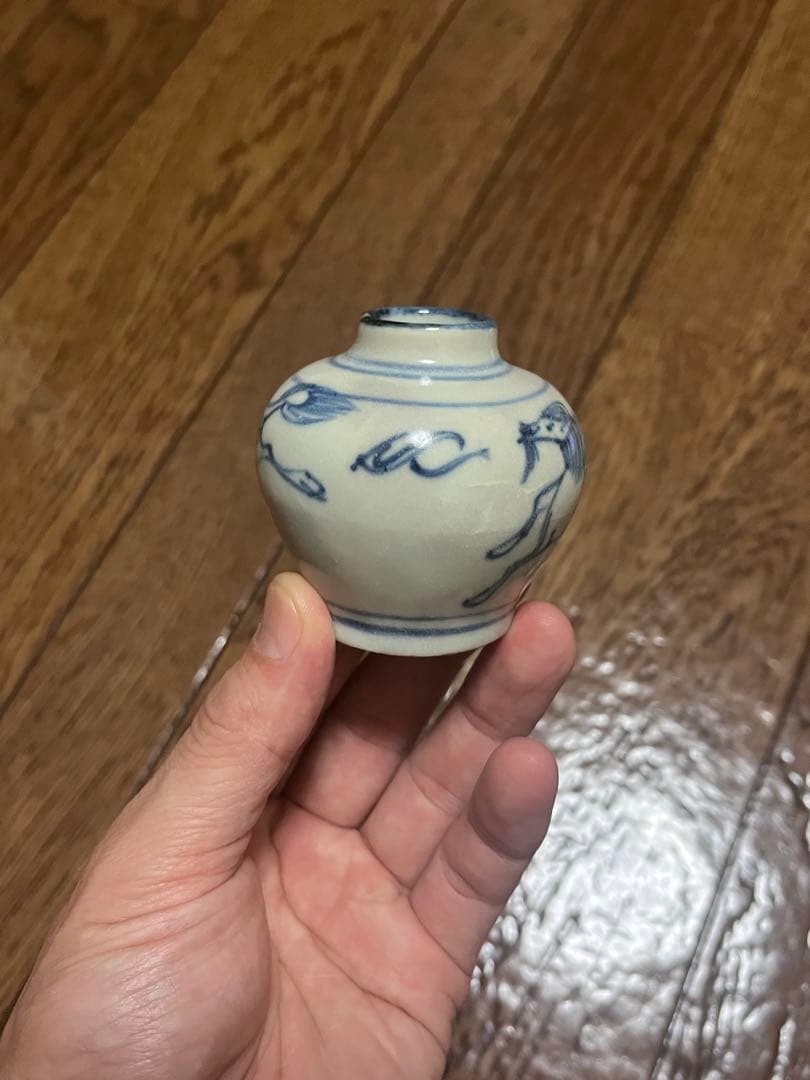 古染付　小壷　小壺　麒麟　香炉　初期伊万里　李朝　民藝　民芸　安南