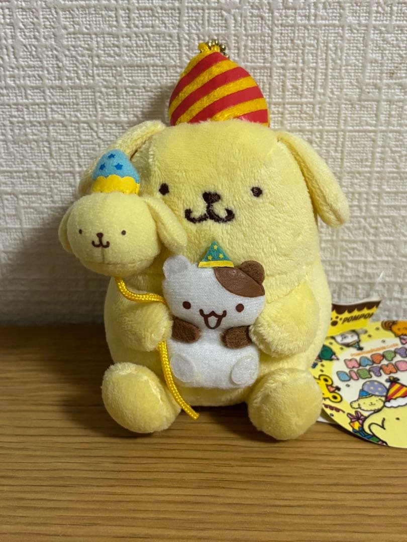 激レア　ポムポムプリンカフェ バースデー 誕生日 ボールチェーンマスコット　#1