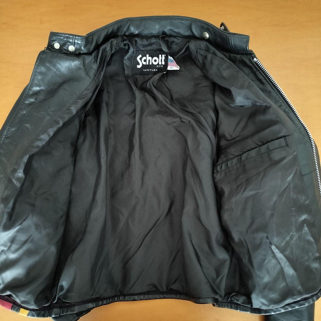 SCHOTT ショット USA製 1650 レザー ライダースジャケット 40