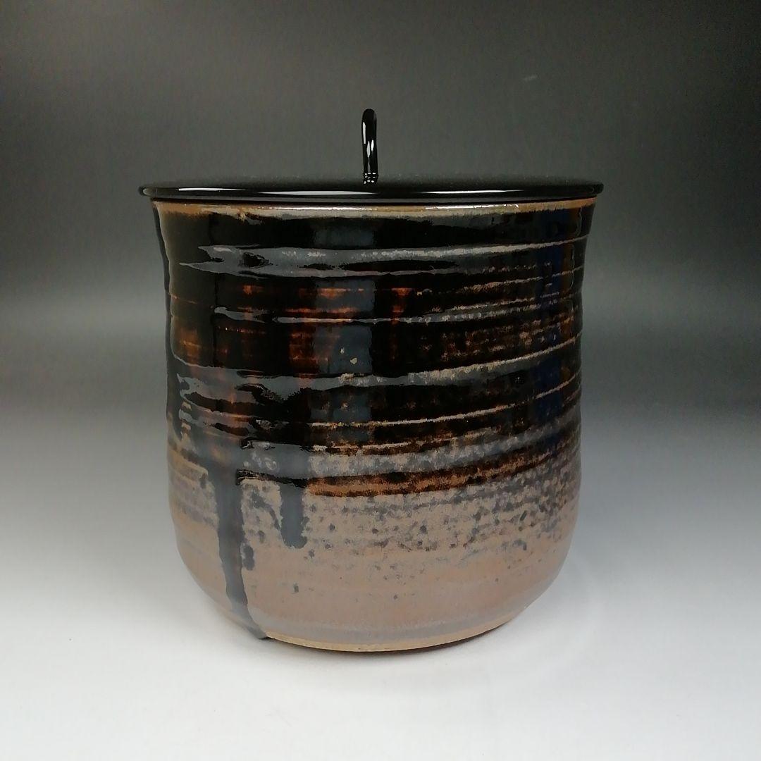 Ｔ７６４　水指　『古瀬戸一重口　水指』『廉な 作』　共箱　茶道具