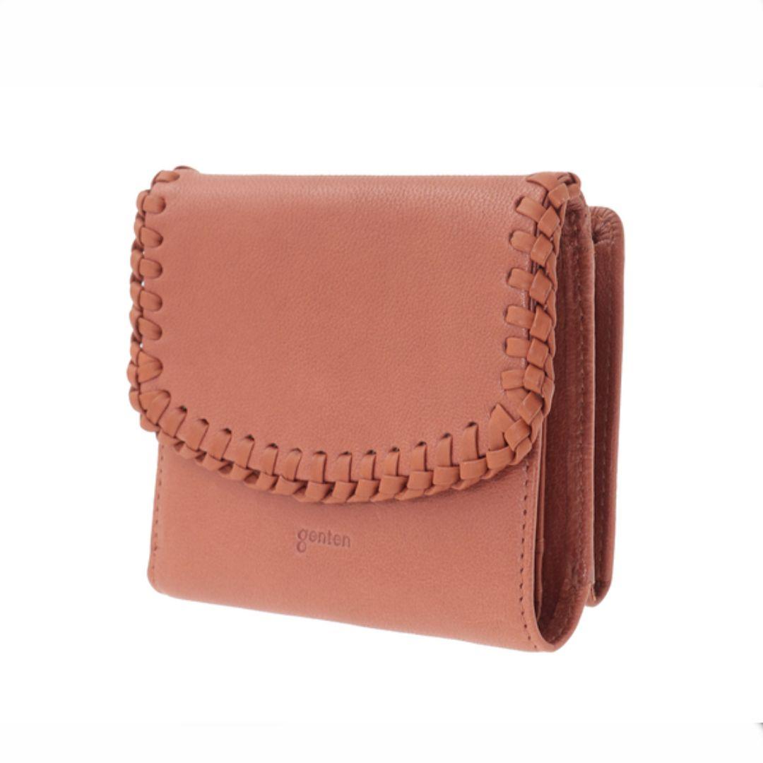 【美品】ゲンテン genten ウールシープソフト　二つ折り　財布 　44871