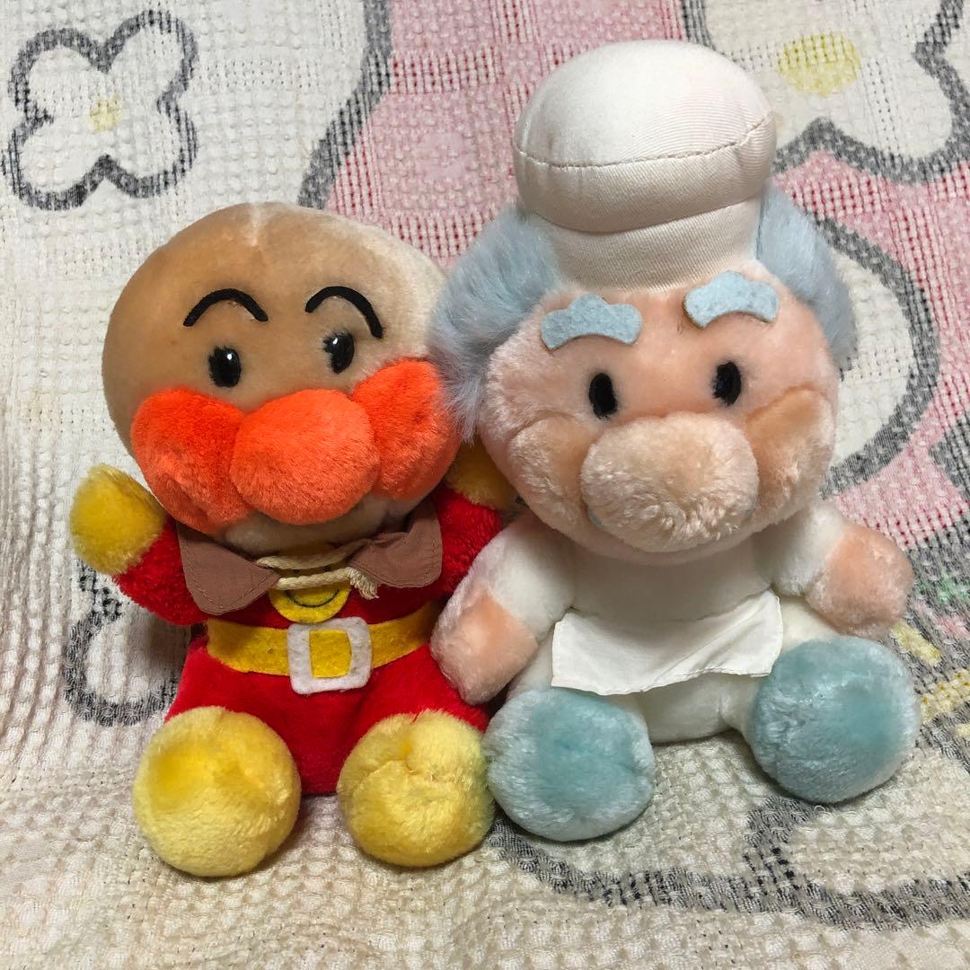 平成レトロ　アンパンマン＆ジャムおじさん　ぬいぐるみ　アミューズメント　1990