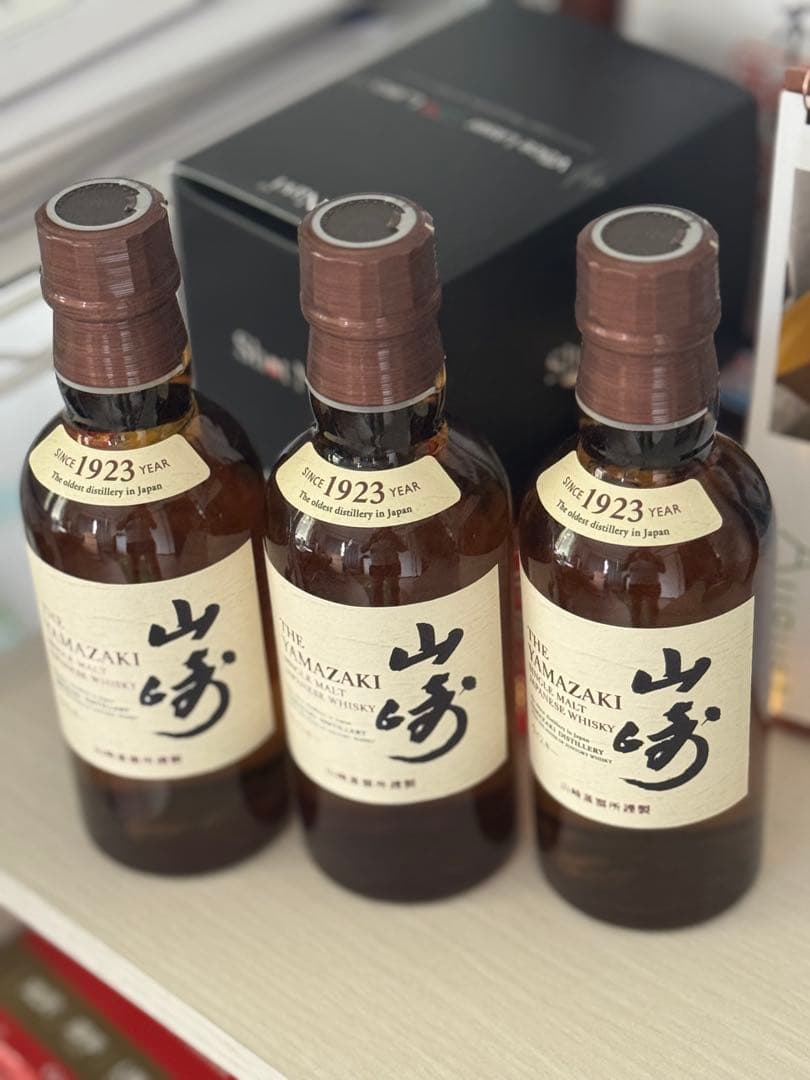 サントリーの山崎ウイスキー 3本セット(180ml)