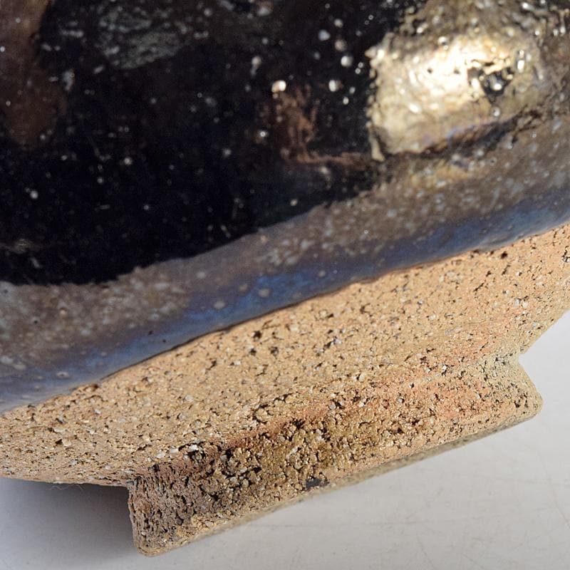 茶道具　楽吉左衛門　黒楽茶碗　共箱　M　R7666