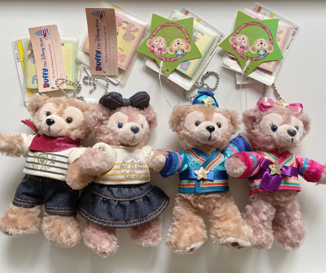 ぬいぐるみバッジ ダッフィー シェリーメイ 2013 デニム 2015 七夕