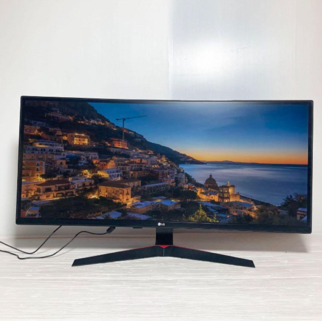 美品 LG 34インチ 144Hz 湾曲ウルトラワイドモニター 曲面デザイン