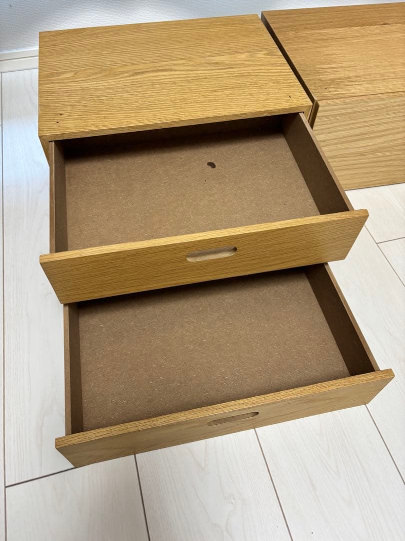 無印良品　スタッキングチェストセット　オーク