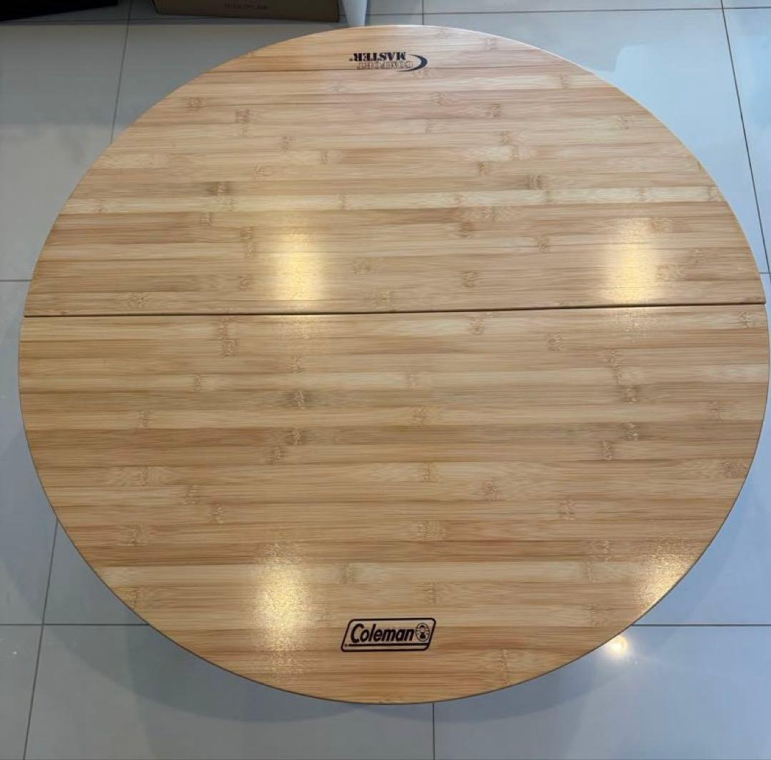 【使用少・廃盤】コールマン　コンフォートマスター　バンブーオーバルテーブル85