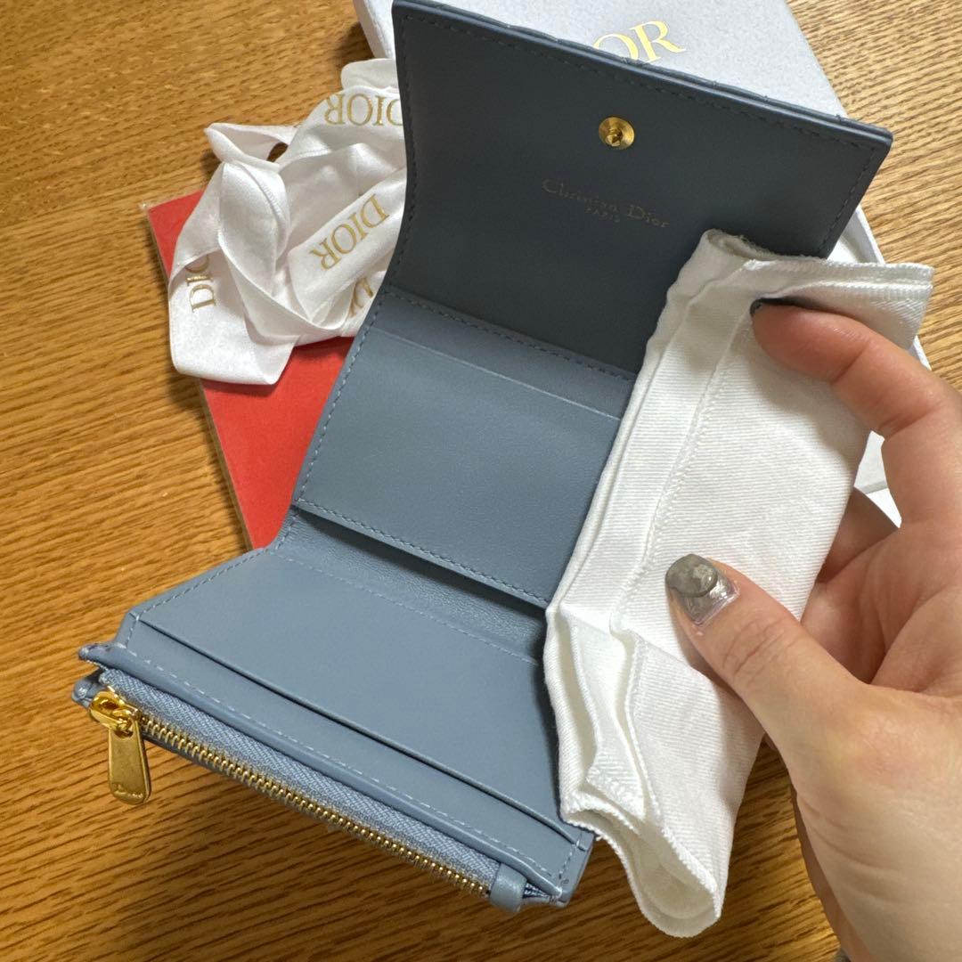 【新品】Dior ウォレット ブルーグレー