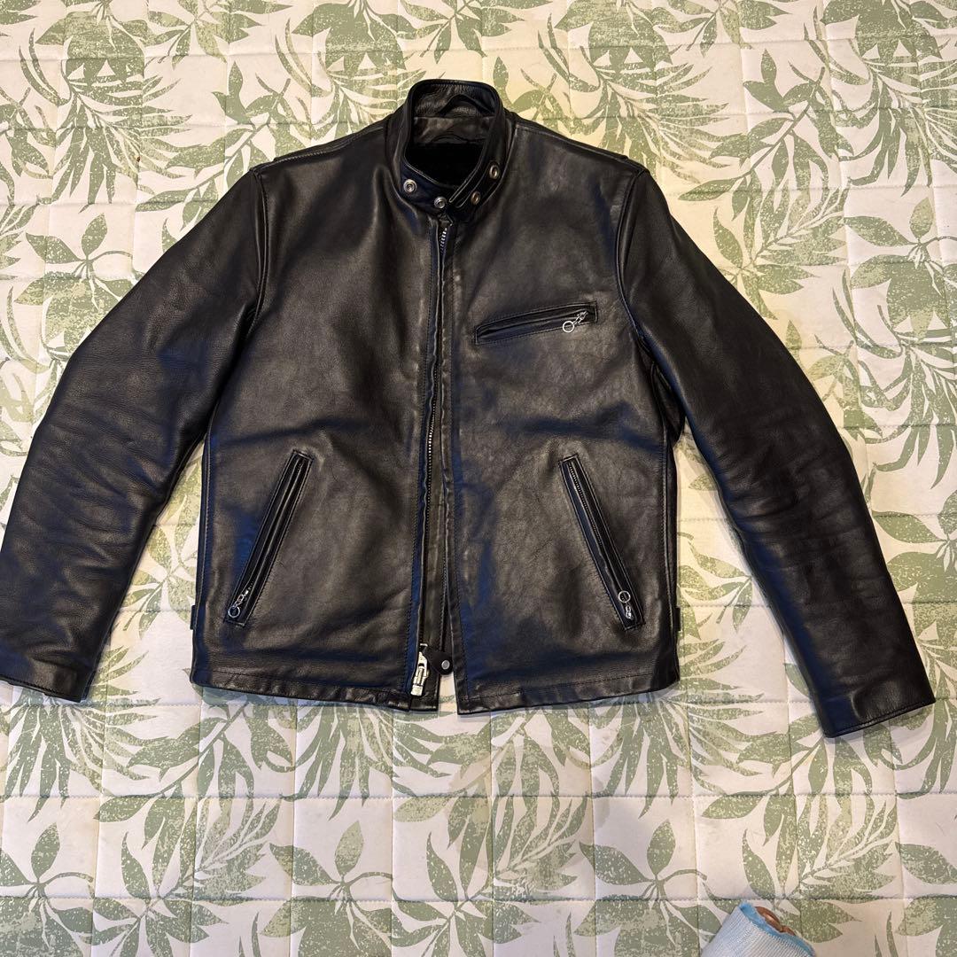 Schott シングルライダースジャケット ブラック 38美品