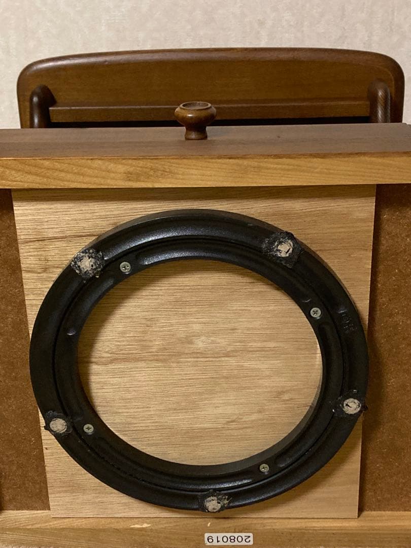 カリモク　引き出し付き回転テーブル　電話台