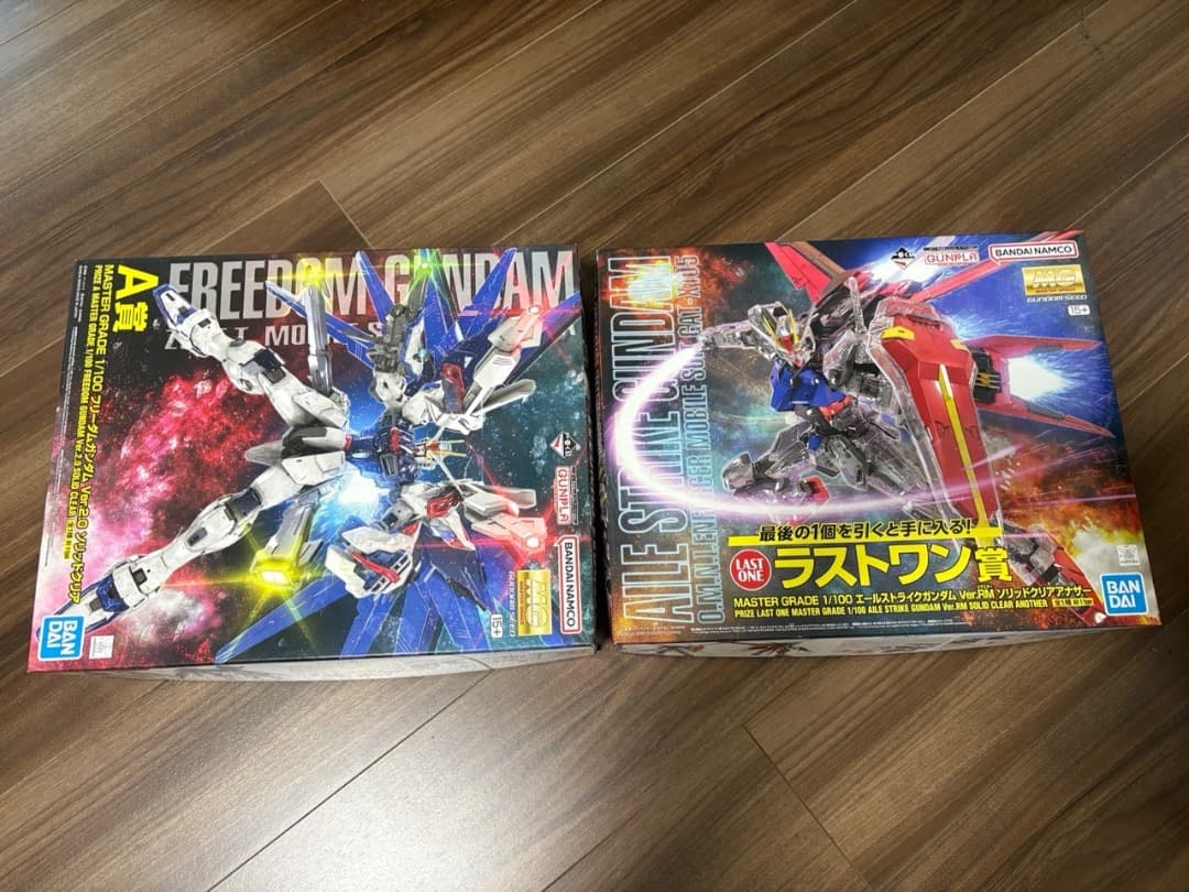 ダ*利様 一番くじA賞MGフリーダムガンダム＆ラストワン賞エールストライク2個セ