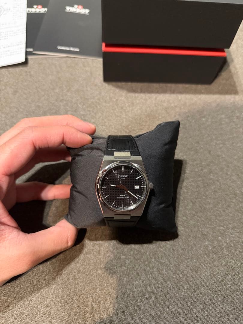 TISSOT PRX POWERMATIC80自動巻き時計 ブラック