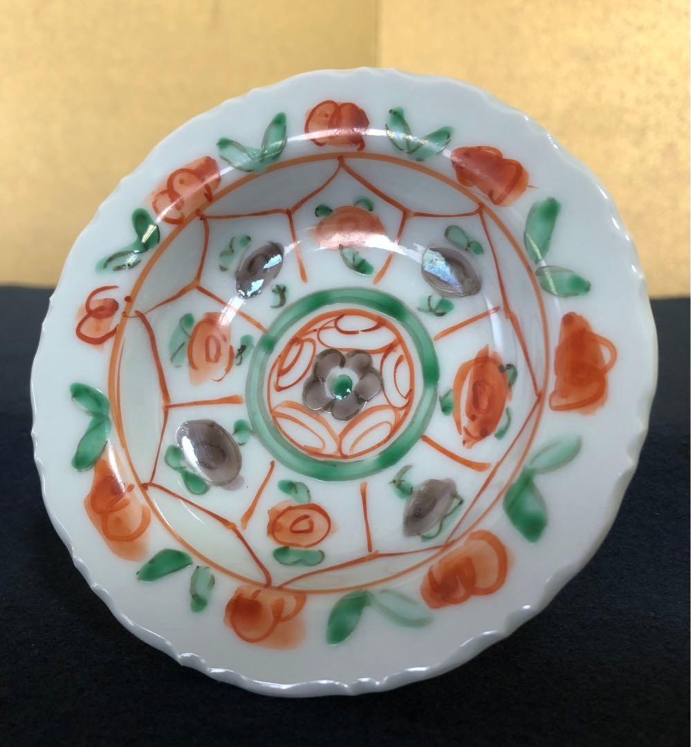 割引❗️《レ》九谷焼 須田 菁華 安南 色絵 台皿5客　1f