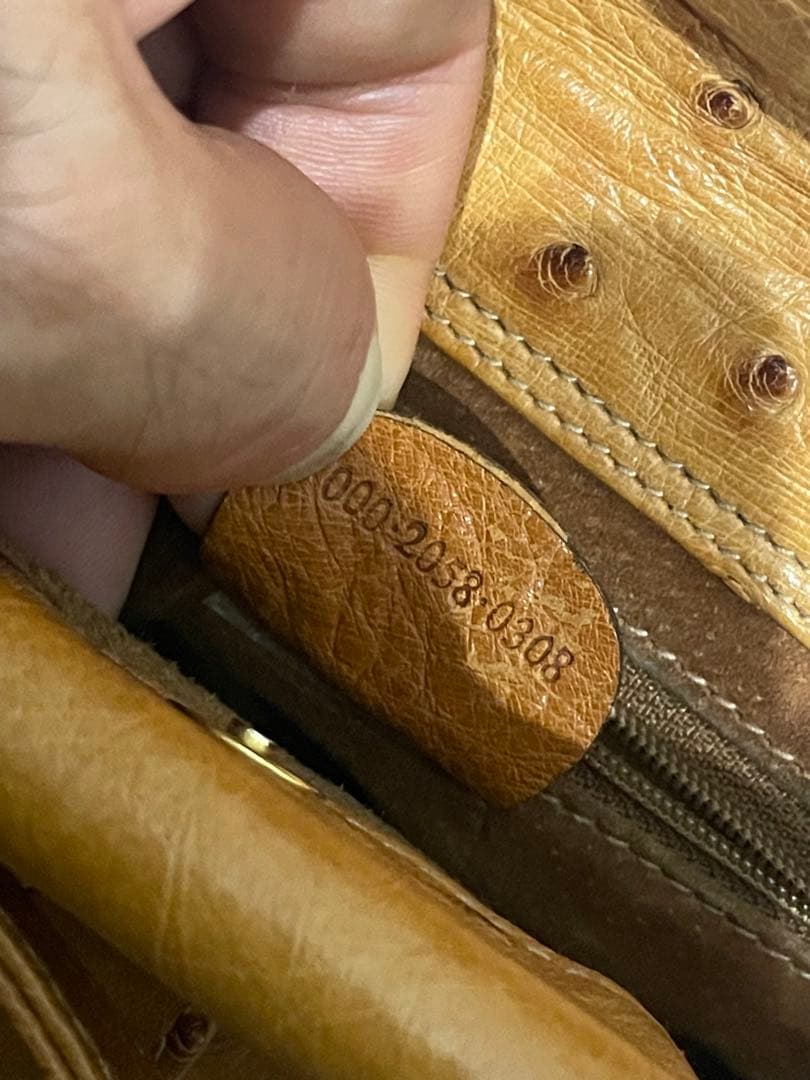 GUCCIオーストリッチレザー ショルダーバッグ ハンドバッグ