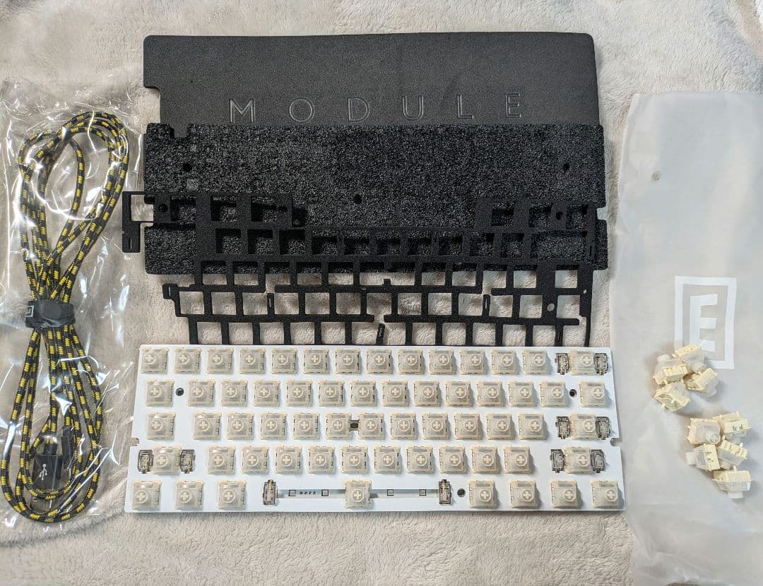 Wooting60 HE+ MODULEとWS FLUX70個