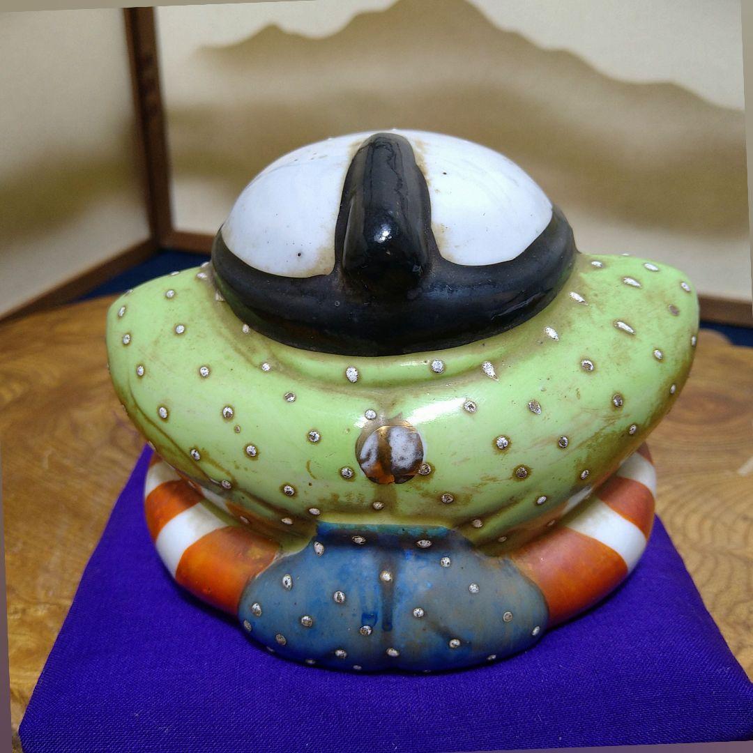 AB7 九谷焼 福助 アンティーク 縁起物