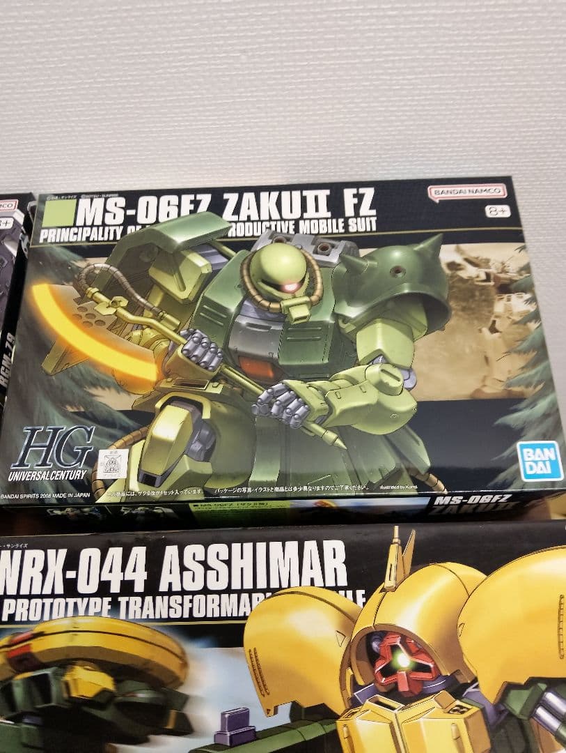 機動戦士ガンダム　hg グフカスタム　アッシマー　ザクⅡFZ　ジムストライカー