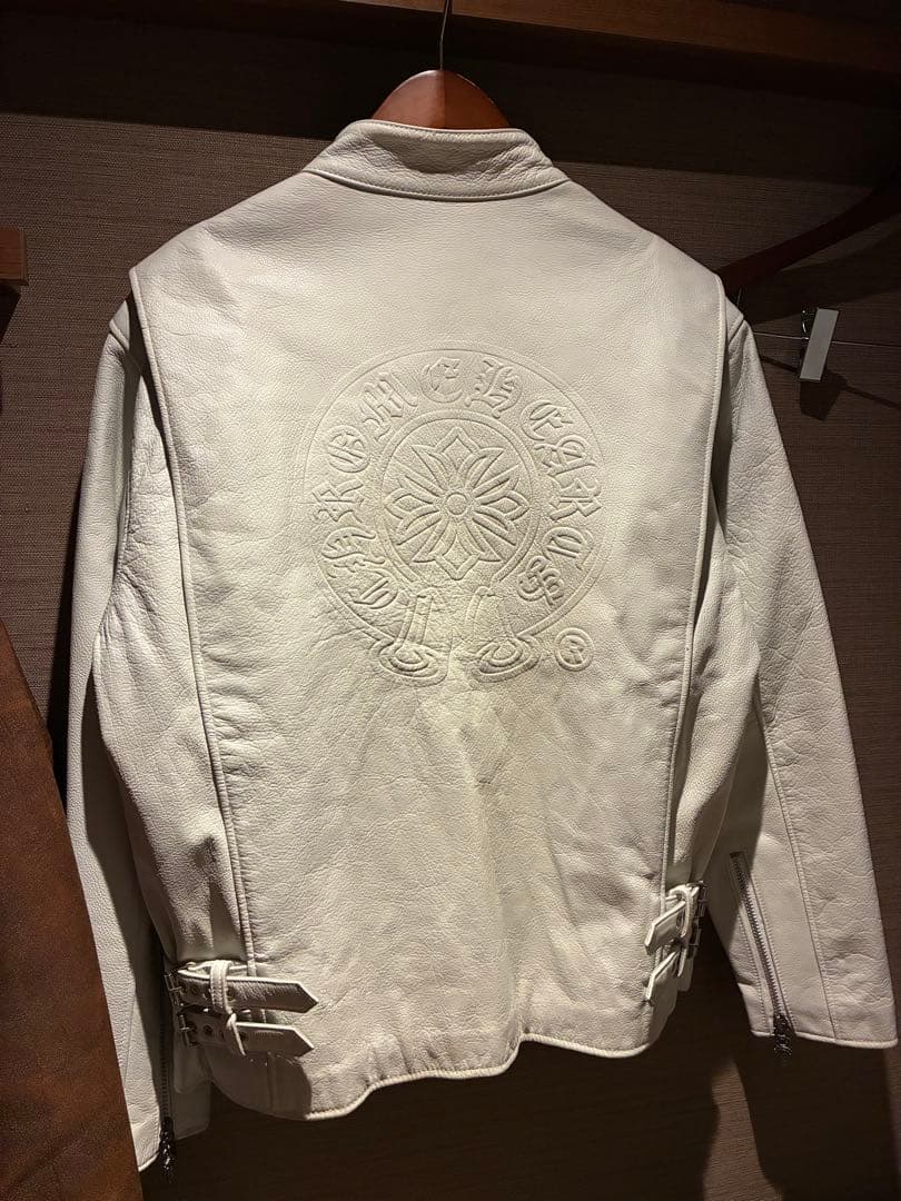 クロスモチーフ　レザージャケット　XLシングルライダース
