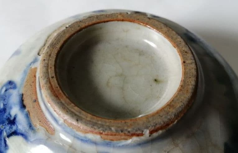 李朝　桃文茶碗