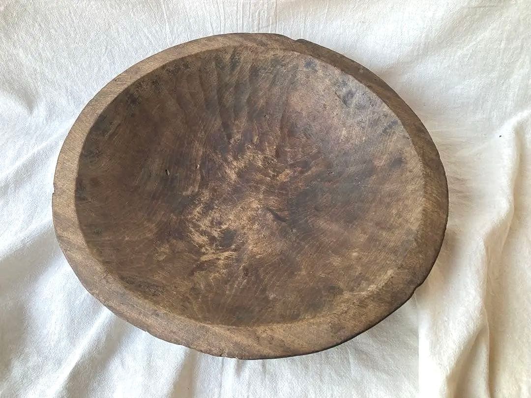 古道具　繭皿　木皿　枯れた皿