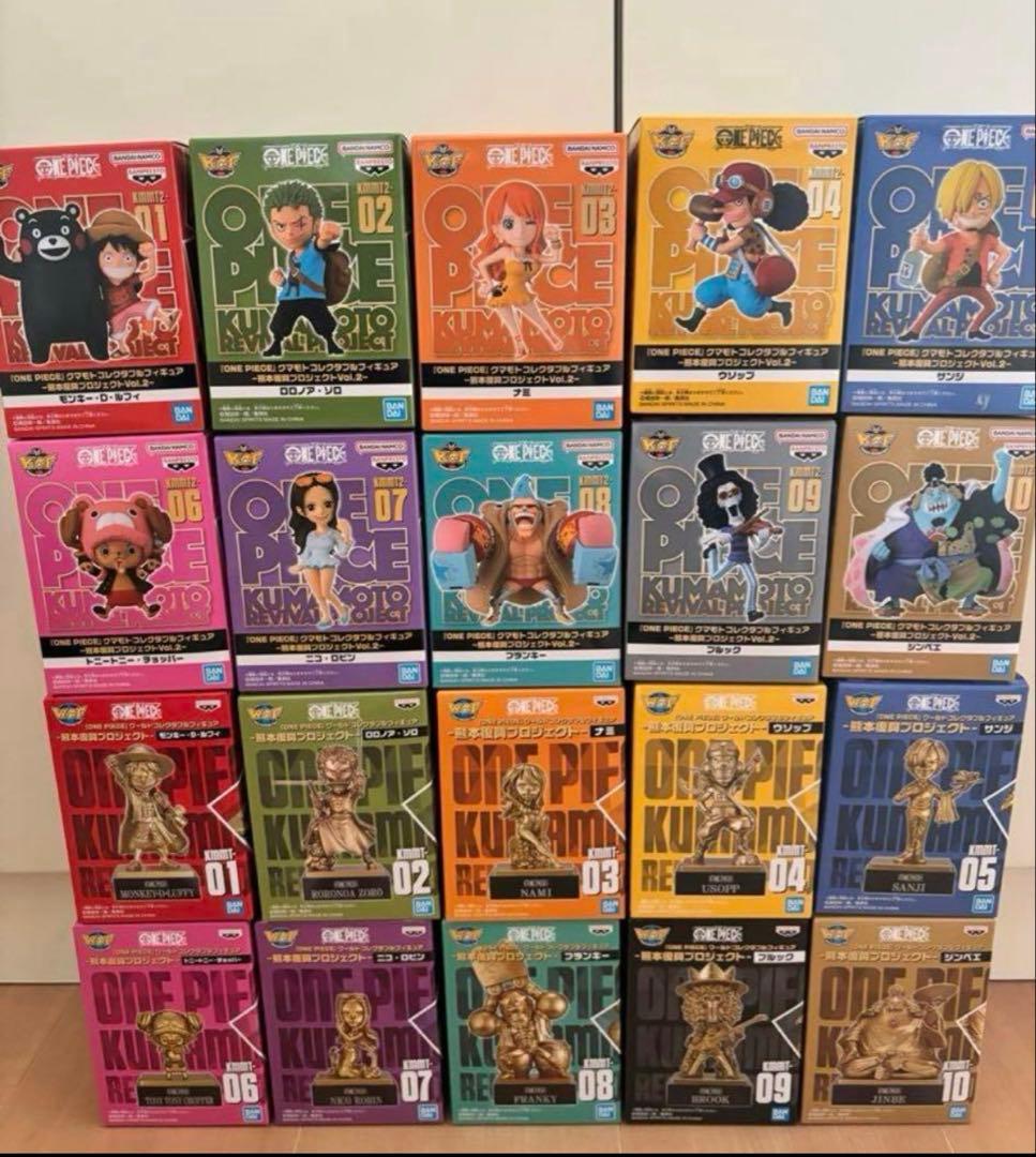 ワンピース 熊本復興プロジェクト　銅像ワーコレ　コレクタブル　20種フルコンプ