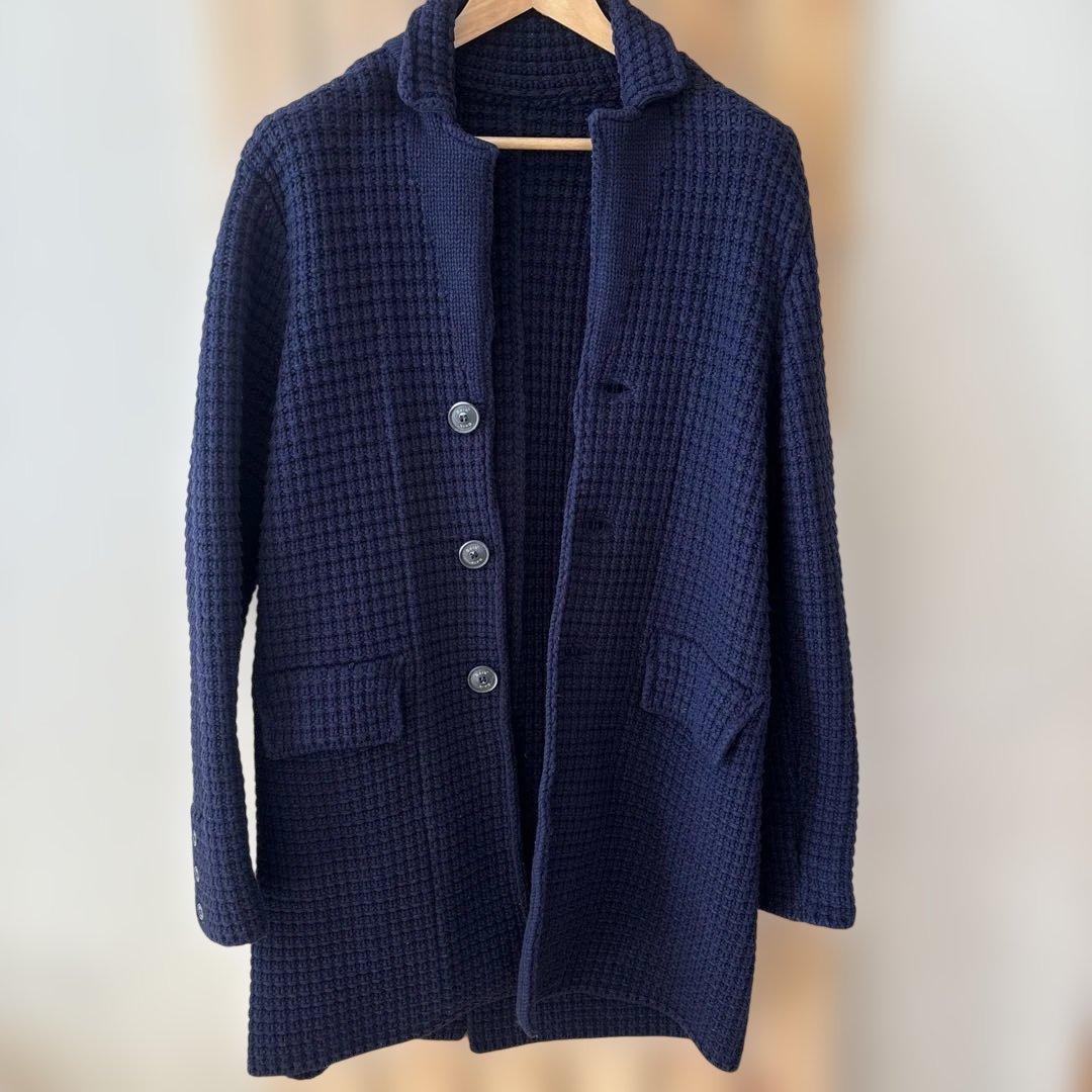 Bark ネイビー M ボタン付きジャケット