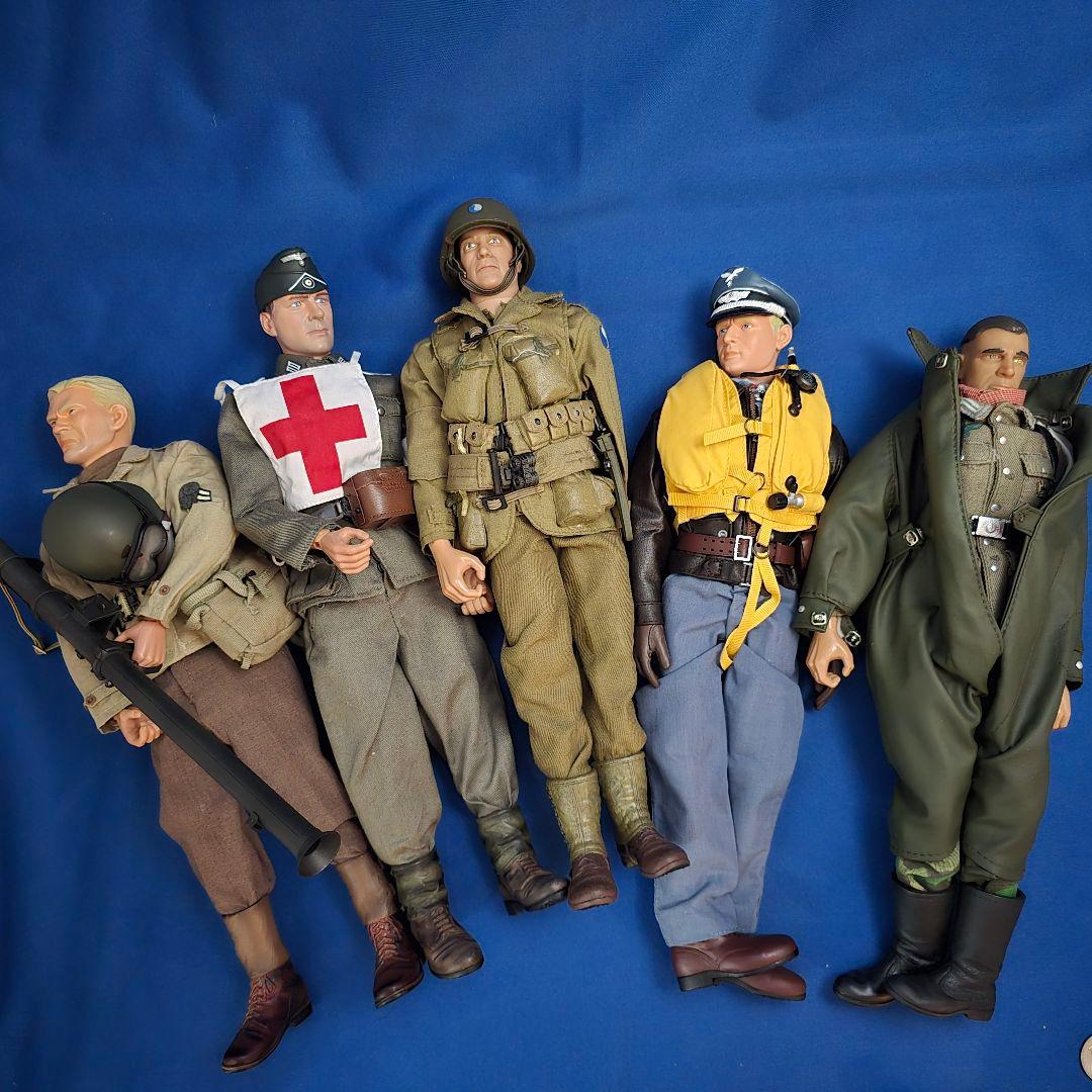 ドラゴン社 他 ミリタリー フィギュア 6体セット + スタンド 5個