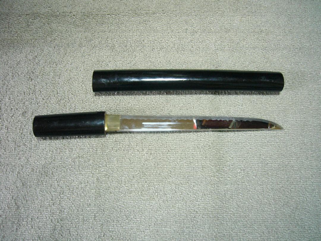 模造刀 短刀 黒塗り鞘 平造り 日本刀