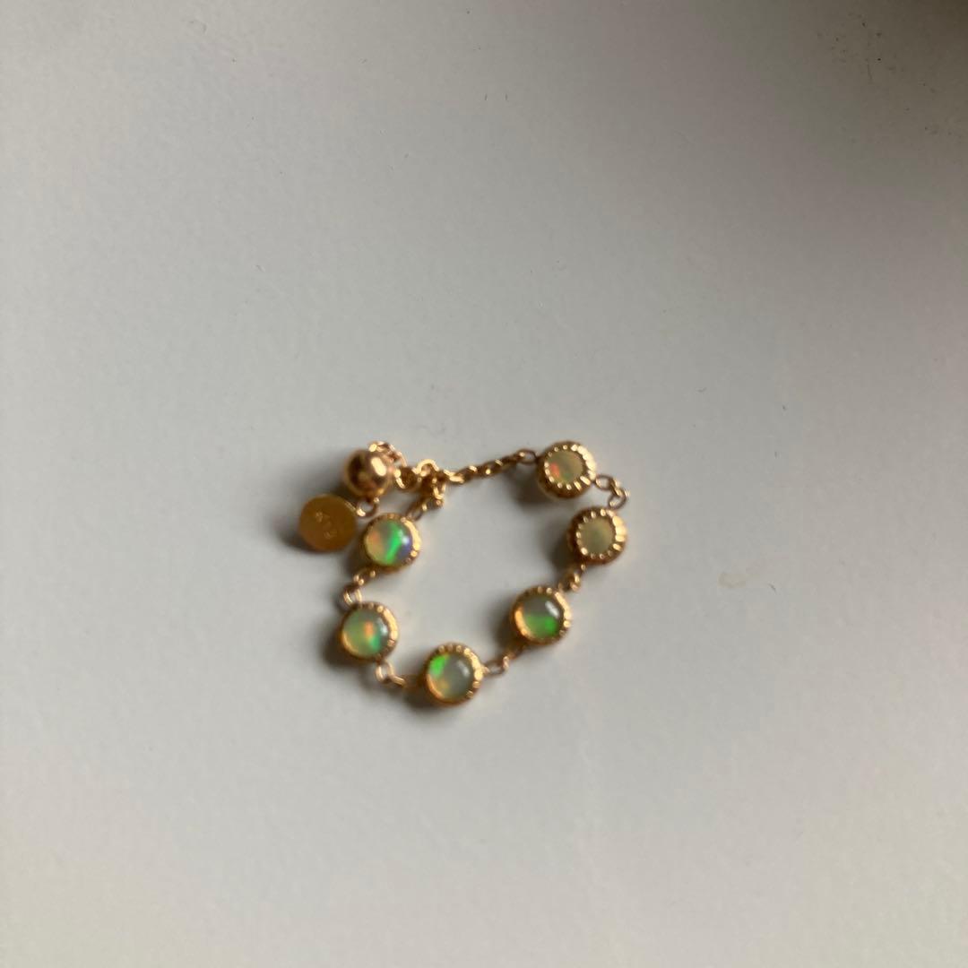 agete 10K オパール ゴールドリング