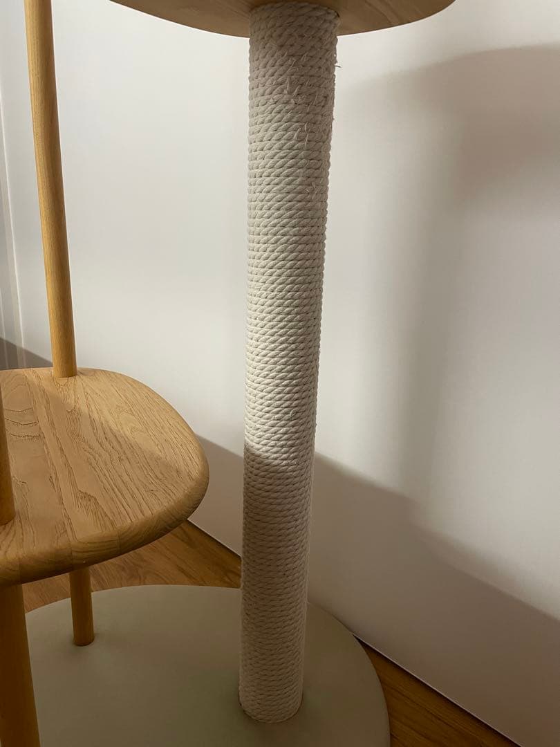 カリモク　木製　3段キャットタワー