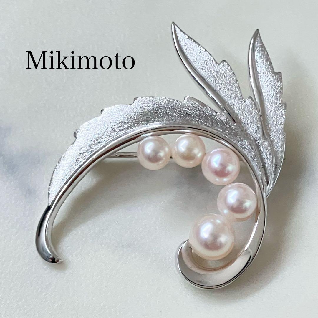 ミキモト✨ブローチ パール フォーマル 5珠 皇室御用達