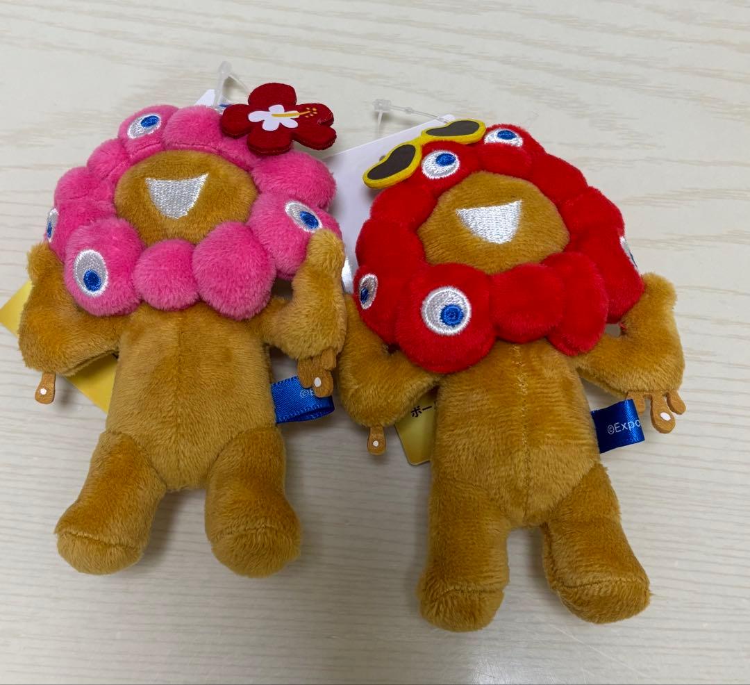 【最安値】ミャクミャク ボールチェーンマスコット 日焼け　推しカラー 2体セット