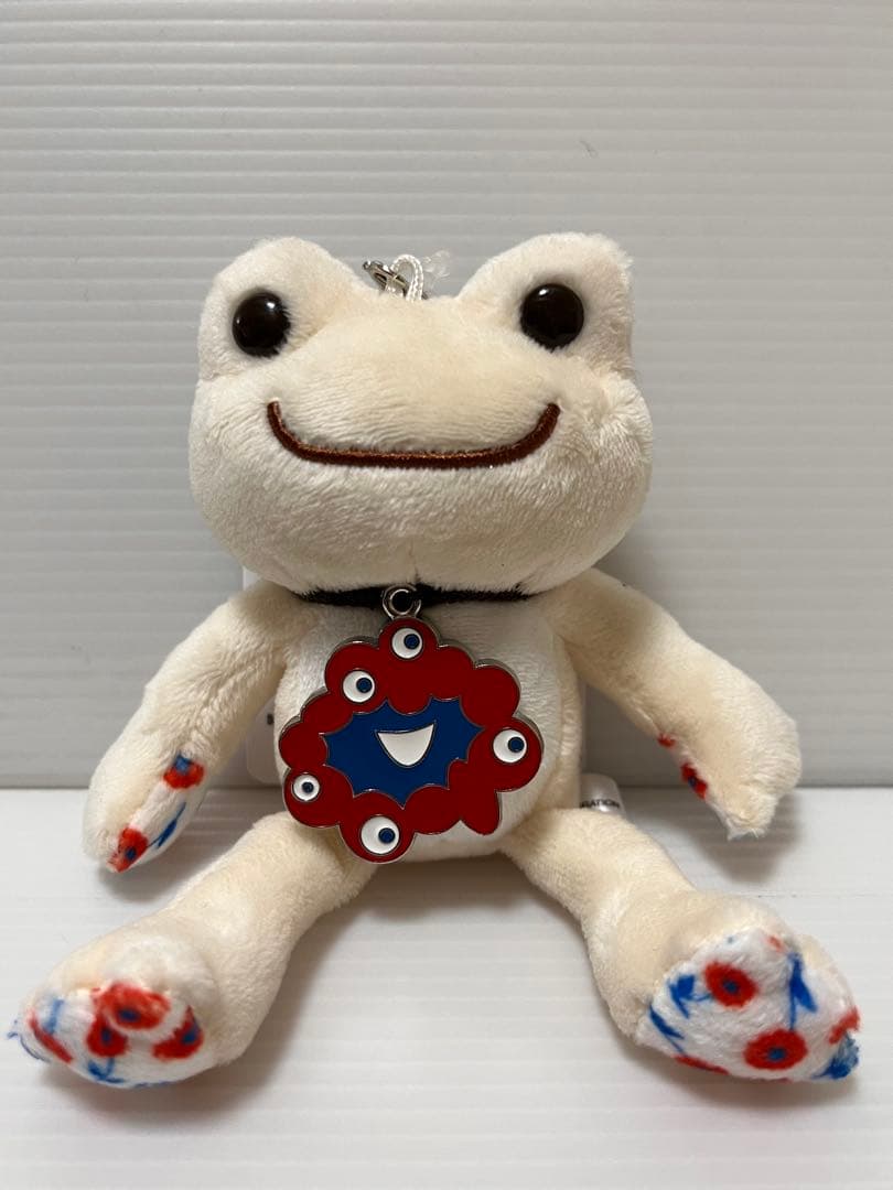 かえるのピクルス★赤・緑・青・アイボリー★マスコットとキーリング4匹セット