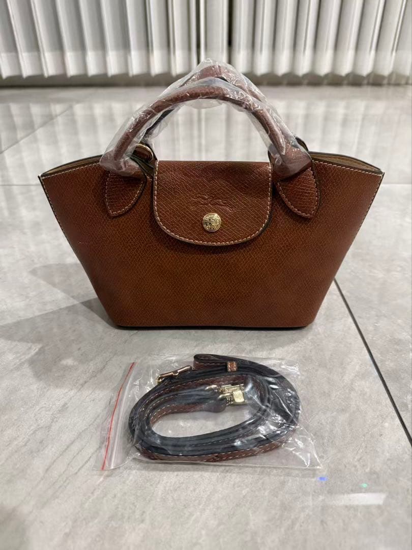 ロンシャン LONGCHAMP PURE XS トートバッグブラウン　シミアリ