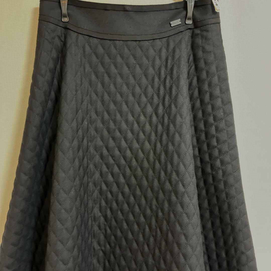 フォクシー　キルティングスカート　サイズ40 クロスフレア