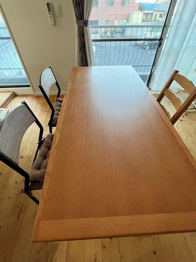 ナチュラルウッド ダイニングテーブル 大きめ