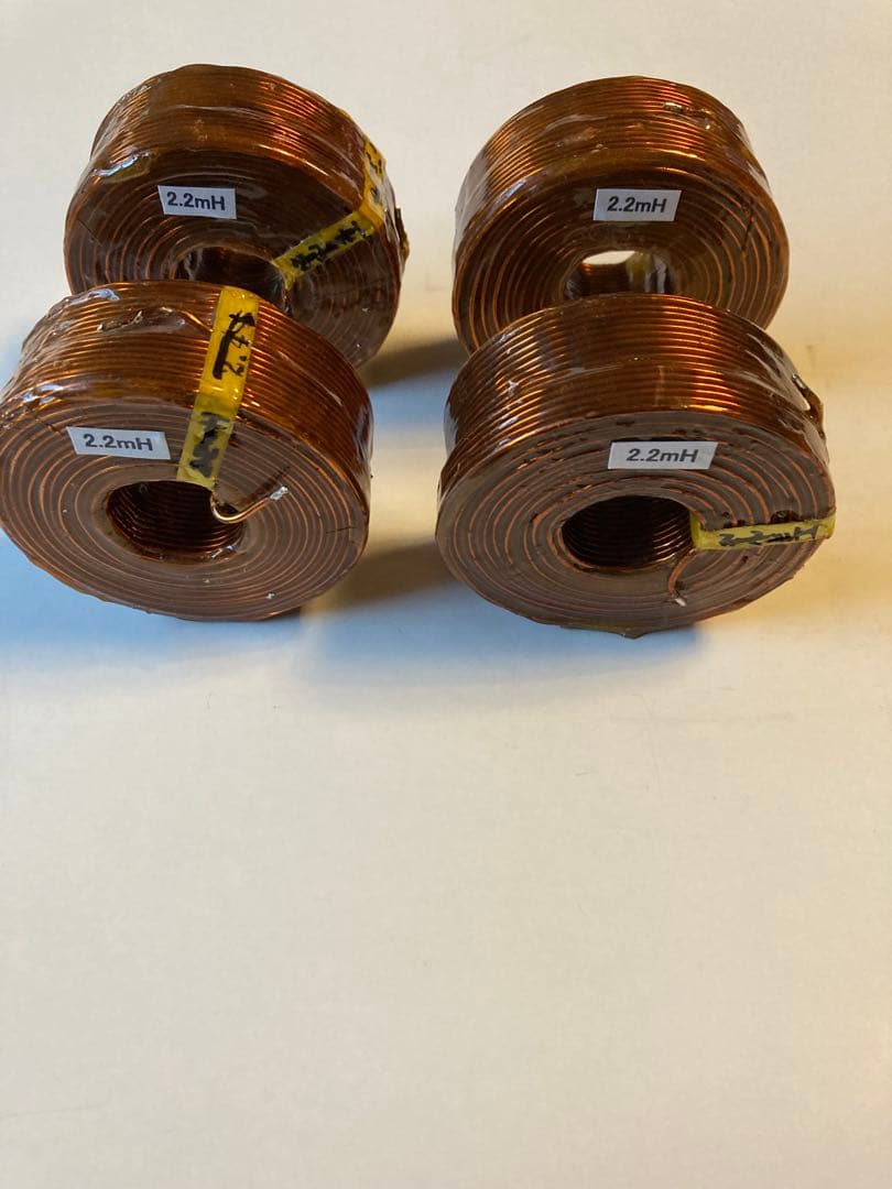 ネットワーク空芯コイル　φ1.6 低DCR 2.2mH 4個