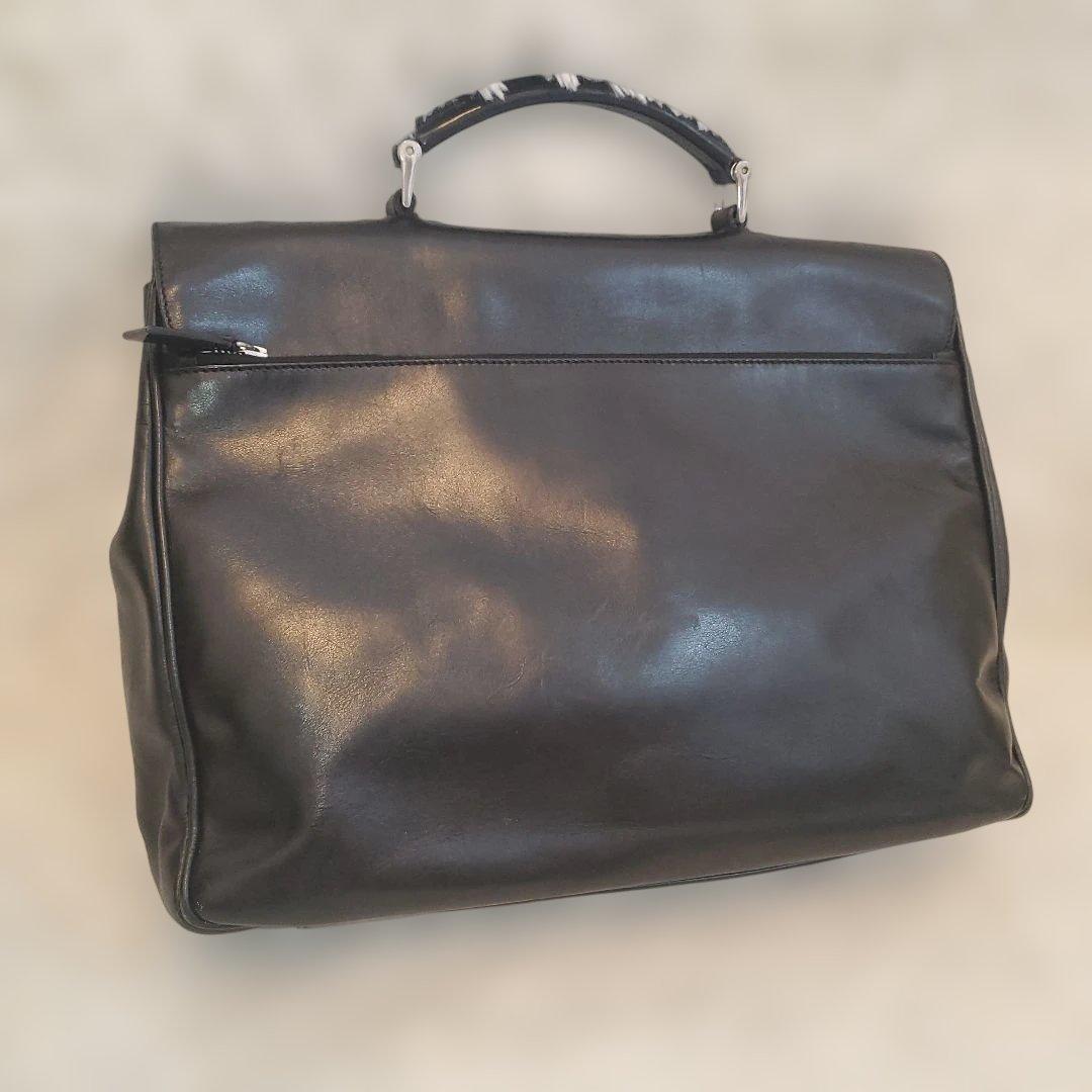 ⭐美品⭐PRADA オールレザー ブリーフケース ドクターバッグ 黒