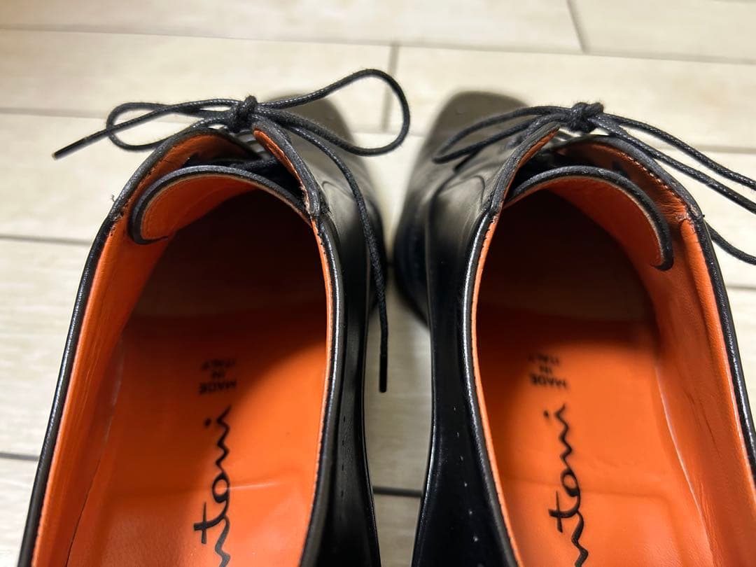 Santoni ブラックオックスフォードシューズ　11542