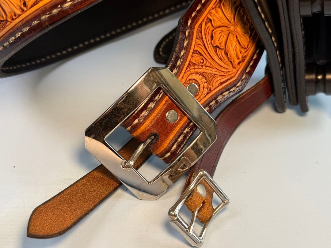 コルトガバメント用クイックドロー用リグ（レザーホルスター ）