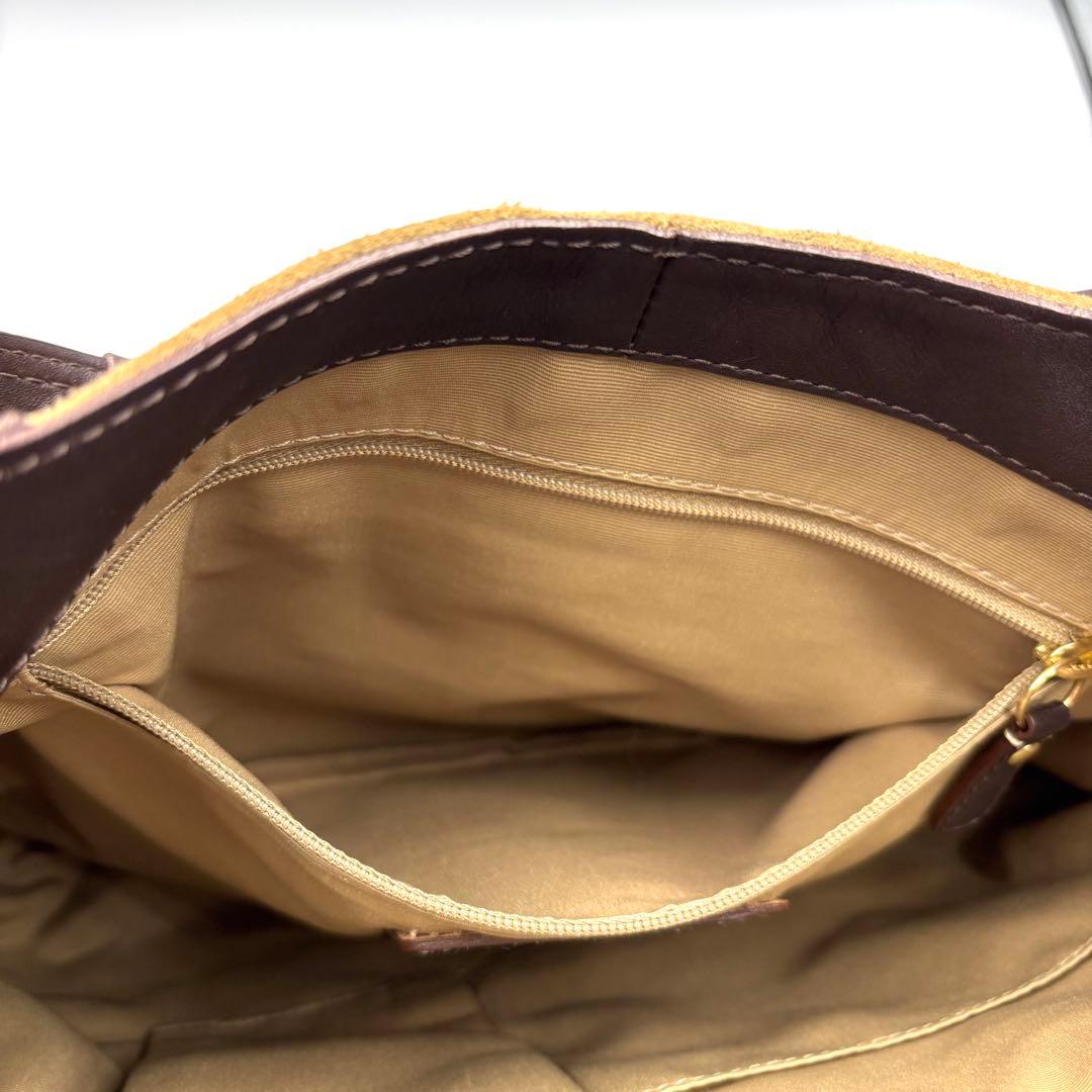 希少 y2k COACH コーチ ワンショルダー　レザー スエード　シグネチャー